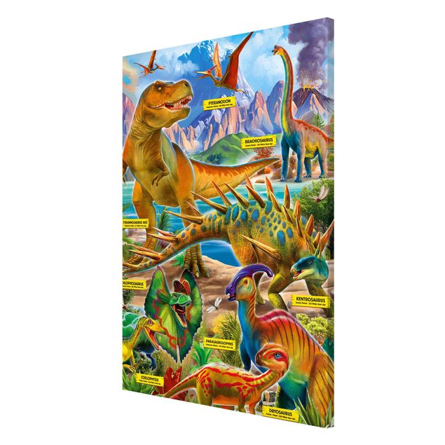 quadros decorativos para sala modernos The Dinosaurs Species
