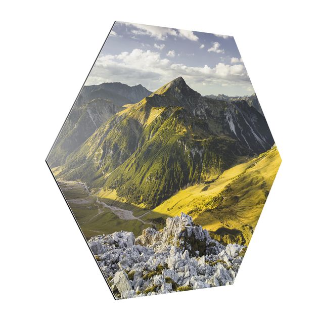 quadro da natureza Mountains And Valley Of The Lechtal Alps In Tirol