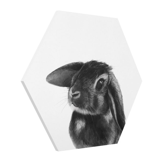 quadro animal Illustration Rabbit Black And White Drawing