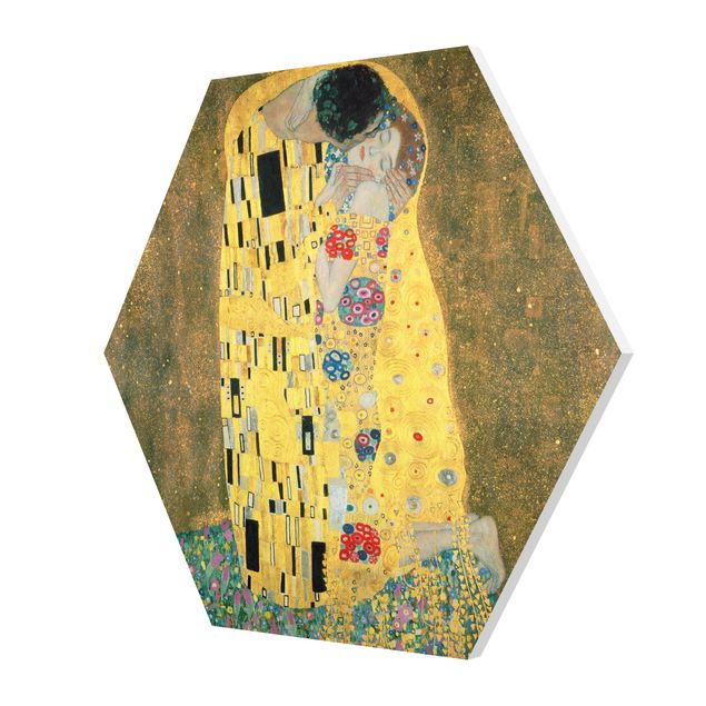 Quadros românticos Gustav Klimt - The Kiss