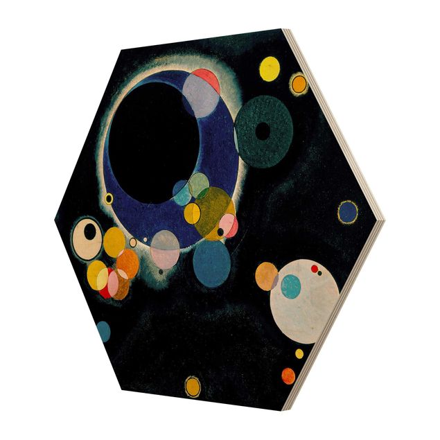 Quadros em madeira Wassily Kandinsky - Sketch Circles