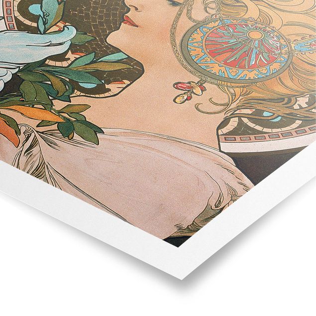 poster retro Alfons Mucha - The Feather