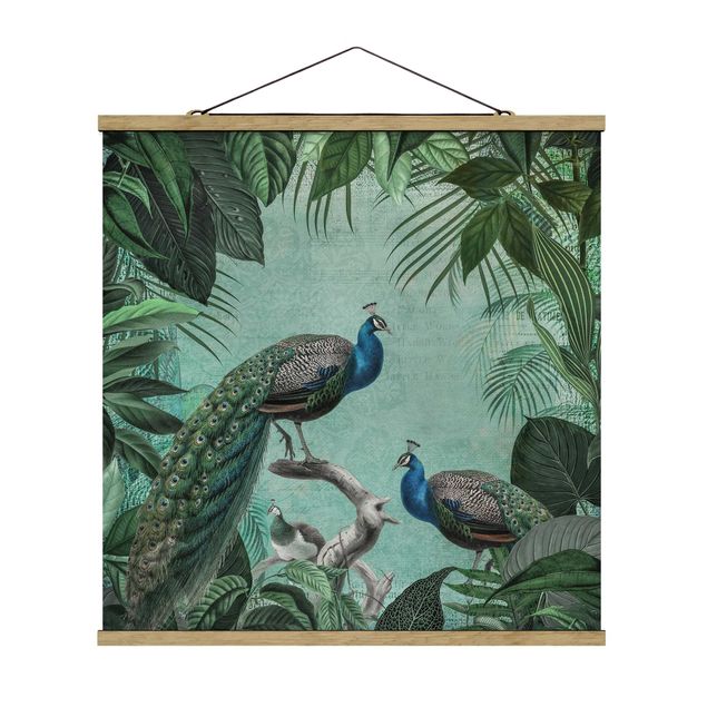 Quadros famosos Shabby Chic Collage - Noble Peacock