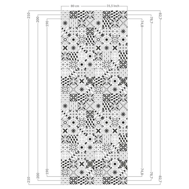 Revestimento de parede para duche Geometrical Tile Mix Black