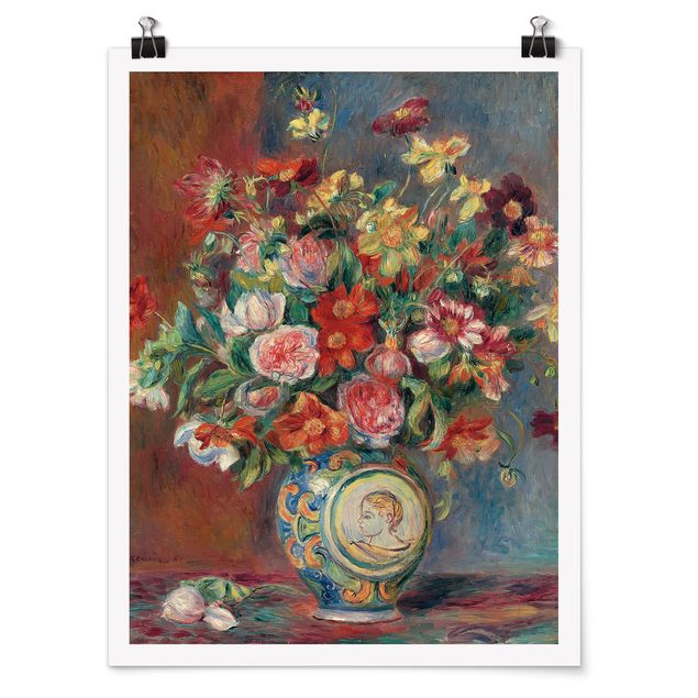 Posters flores Auguste Renoir - Flower vase