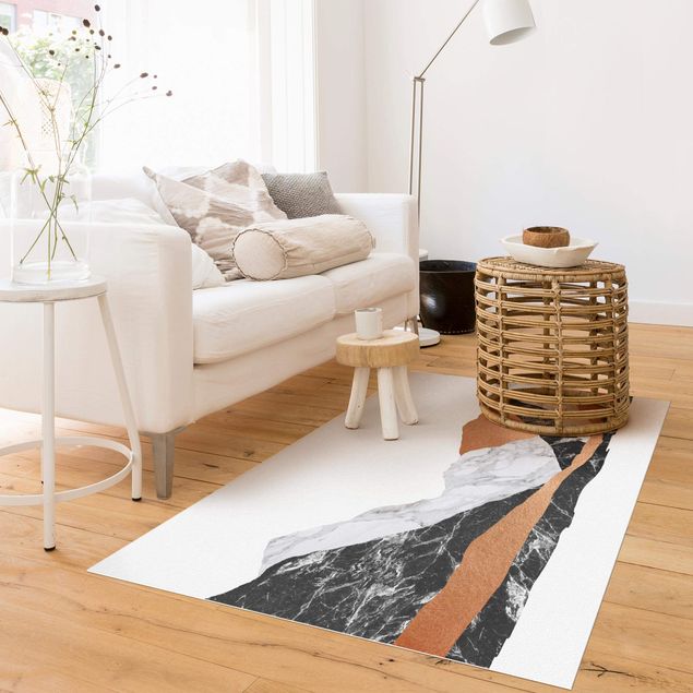 tapete para sala moderno Landscape In Marble And Copper