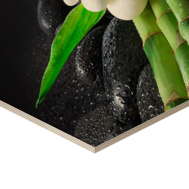 Quadros decorativos White Stones On Bamboo