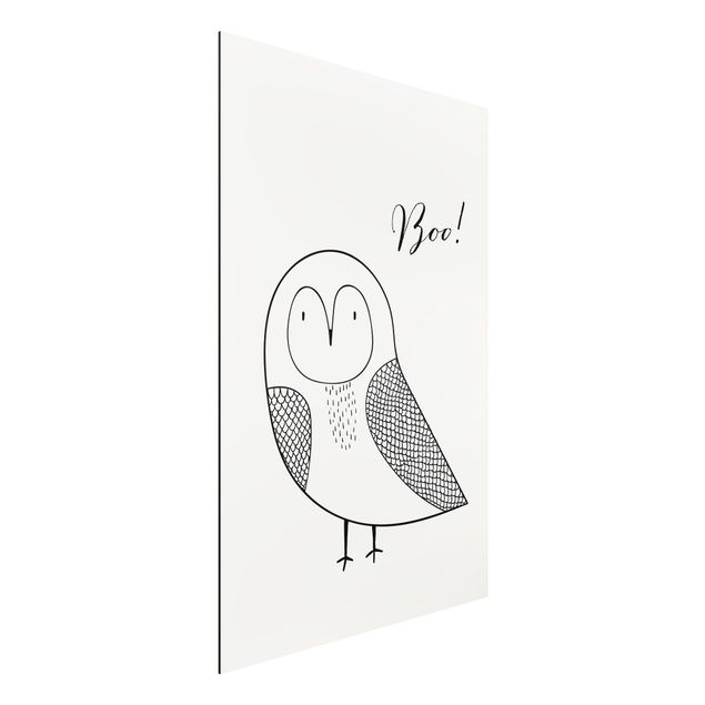 decoração para quartos infantis Owl Boo Drawing