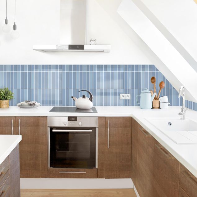 Backsplash de cozinha imitação azulejos Subway Tiles - Light Blue