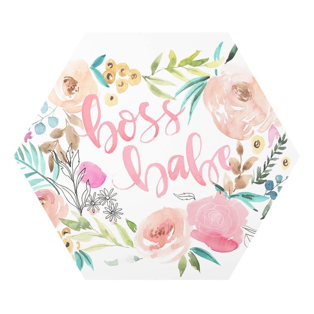 Quadros forex Pink Flowers - Boss Babe