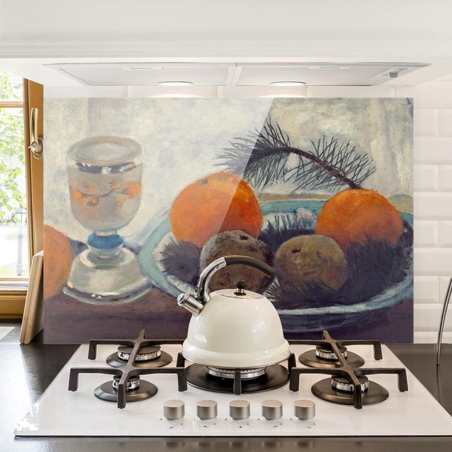 Quadros movimento artístico Expressionismo Paula Modersohn-Becker - Still Life With Frosted Glass Mug