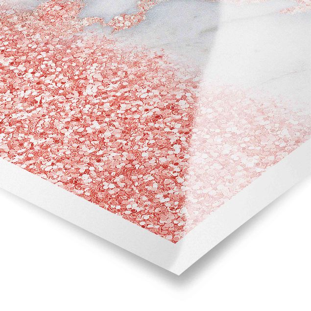 Quadros de Uta Naumann Marble Look With Pink Confetti