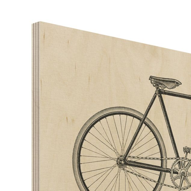 Quadros em madeira Vintage Poster Bicycles