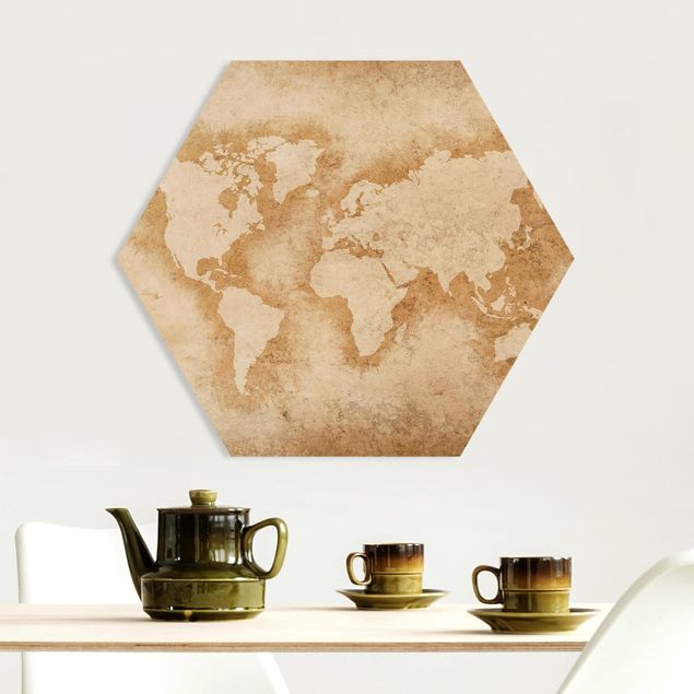 decoraçoes cozinha Antique World Map