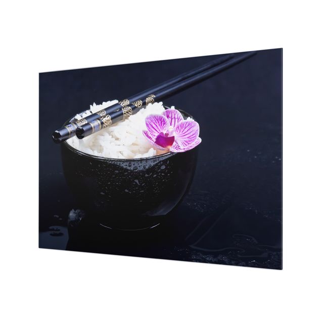 Painel anti-salpicos de cozinha Rice Bowl With Orchid