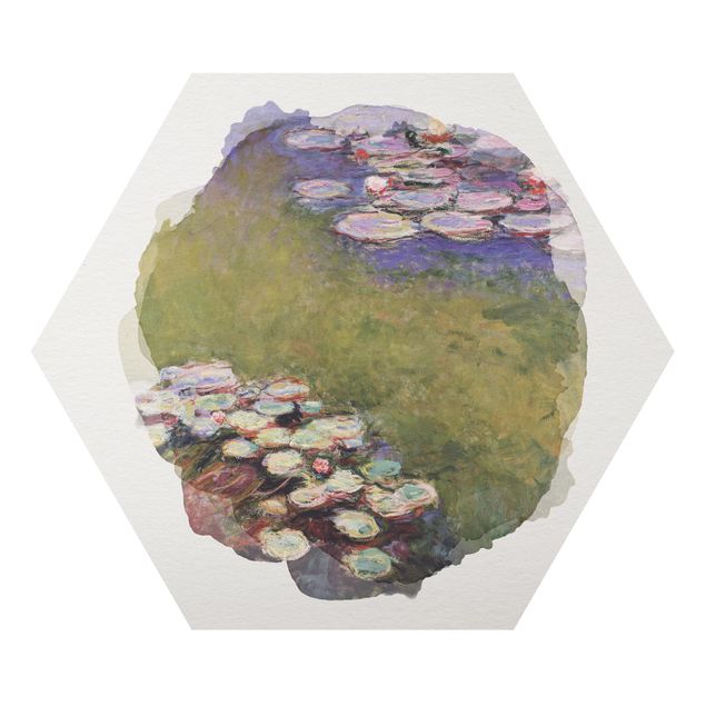 Quadros florais WaterColours - Claude Monet - Water Lilies