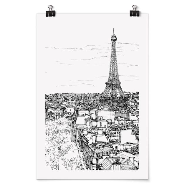 Posters cidades e paisagens urbanas City Study - Paris