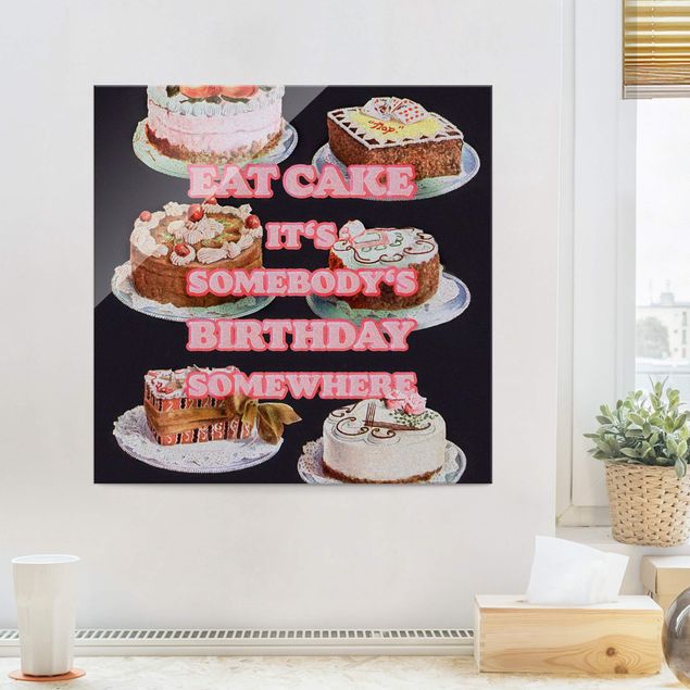 decoraçao para parede de cozinha Eat Cake It's Birthday
