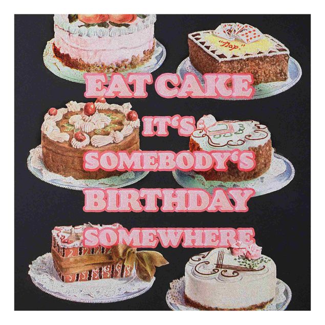 Quadros multicoloridos Eat Cake It's Birthday