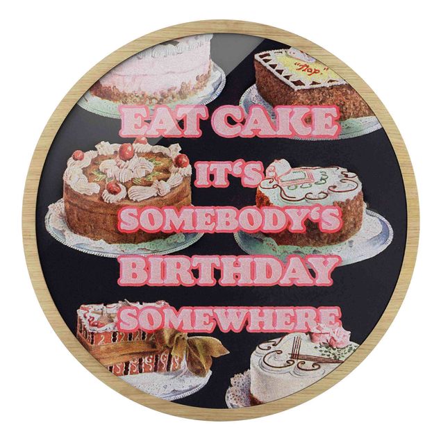 Quadros com moldura réplicas de quadros famosos Eat Cake It's Birthday