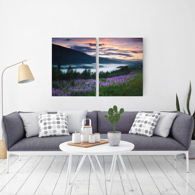 quadro com paisagens Heavenly Valley In Norway