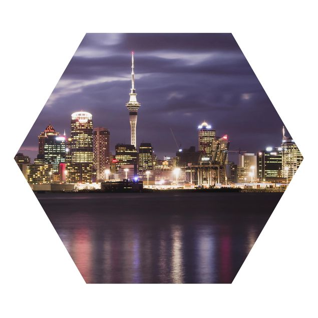 Quadros em lilás Auckland At Night