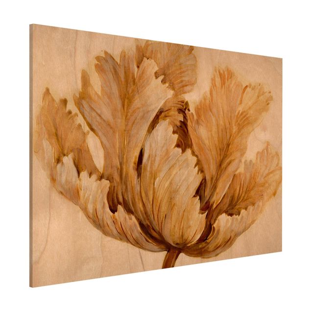 decoraçoes cozinha Sepia Tulip On Wood