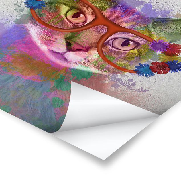 poster decoração Rainbow Splash Cat