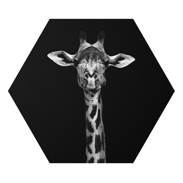 quadro animal Dark Giraffe Portrait