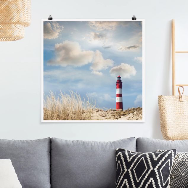 quadro com paisagens Lighthouse Between Dunes