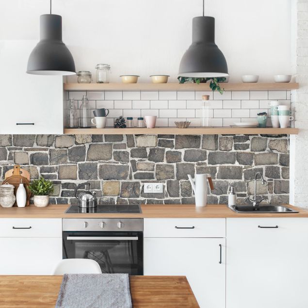 Backsplash de cozinha imitação pedra Quarry Stone Wallpaper Natural Stone Wall