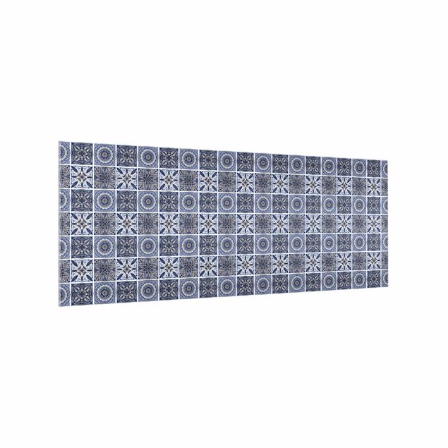 Painel antisalpicos Oriental Mandala Pattern Mix With Blue And Gold