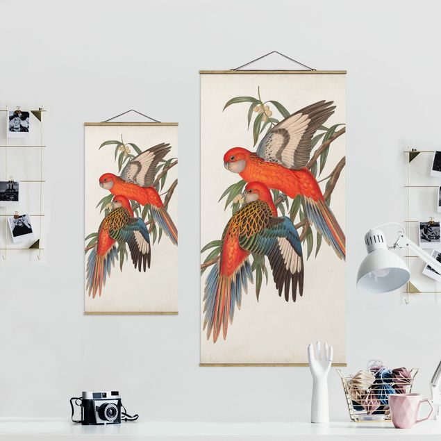 quadro de tecido para parede Tropical Parrot I