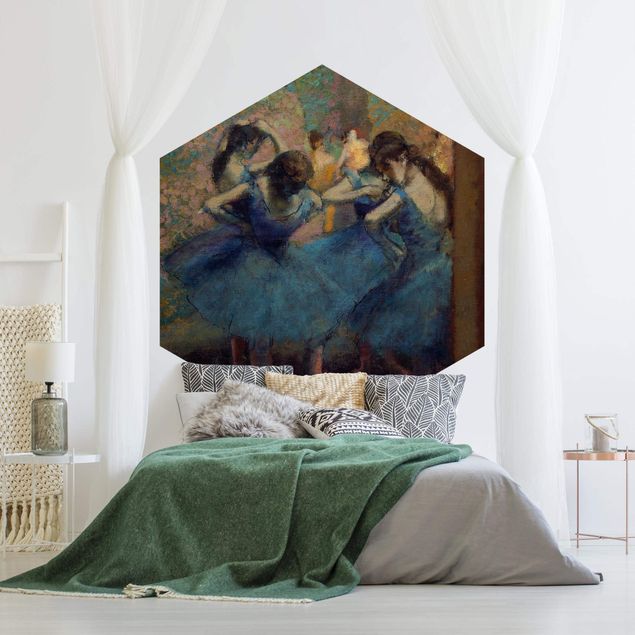 papel de parede para quarto de casal moderno Edgar Degas - Blue Dancers