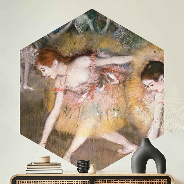 Quadros movimento artístico Impressionismo Edgar Degas - Bowing Ballerinas
