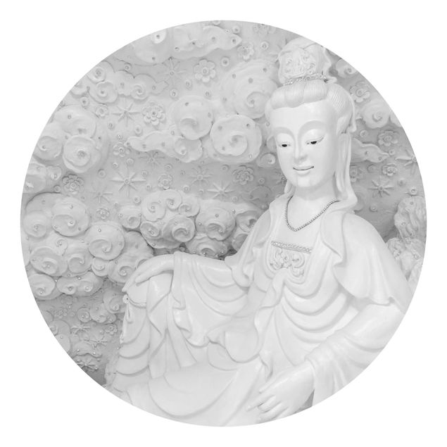 Papel de parede zen Noble Buddha Statue In Black And White