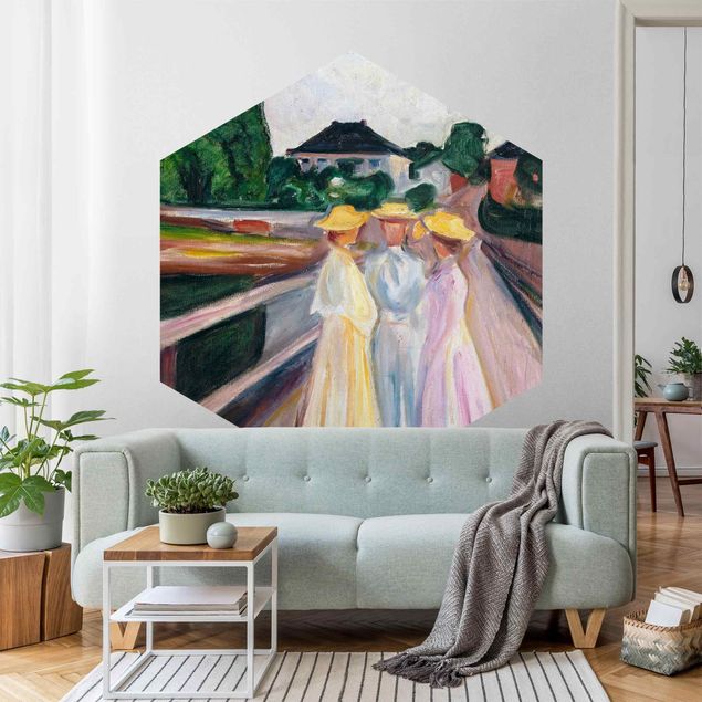 Quadros movimento artístico Pós-impressionismo Edvard Munch - Three Girls