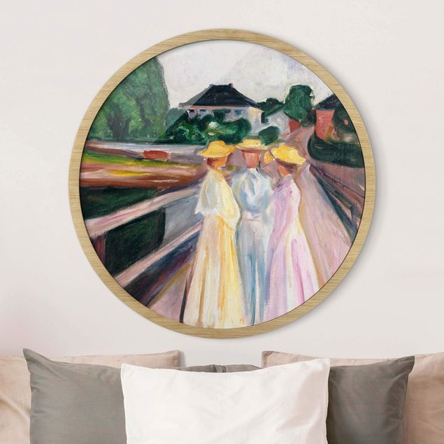 Quadros movimento artístico Expressionismo Edvard Munch - Three Girls