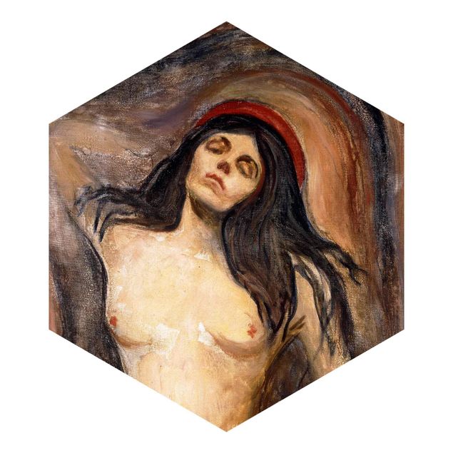 Papel de parede hexagonal Edvard Munch - Madonna