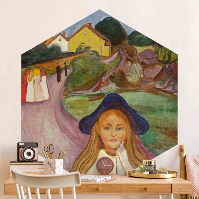 decoraçao para parede de cozinha Edvard Munch - White Night