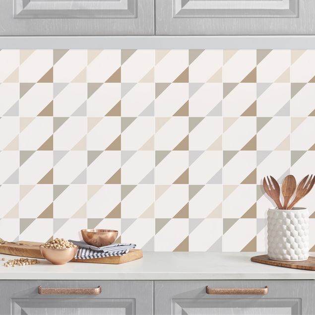 decoraçao para parede de cozinha Small Triangle Tiles