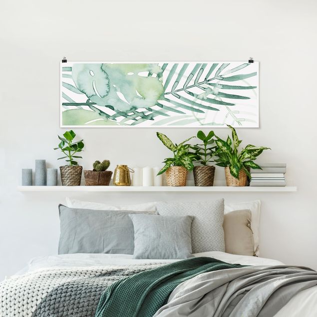 Posters flores Palm Fronds In Watercolour I