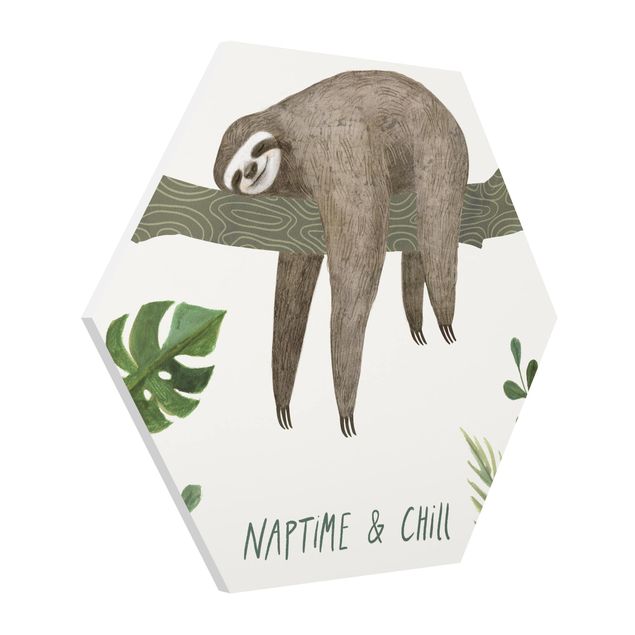 quadro animais quarto bebé Sloth Sayings - Chill