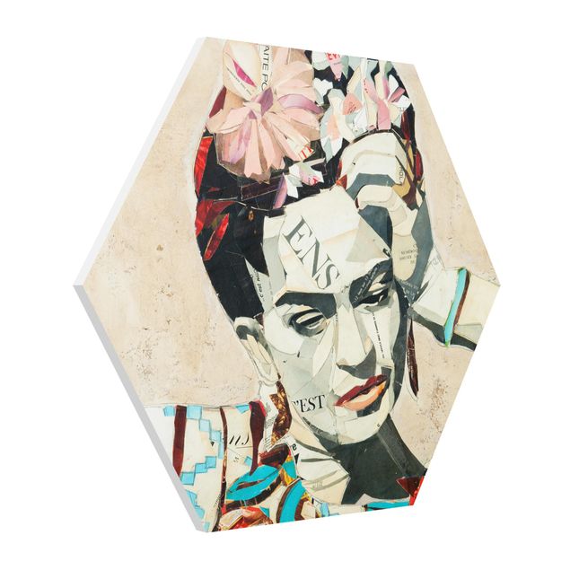 quadros decorativos para sala modernos Frida Kahlo - Collage No.1