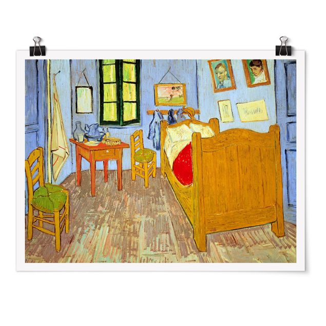 Quadros movimento artístico Pós-impressionismo Vincent Van Gogh - Bedroom In Arles