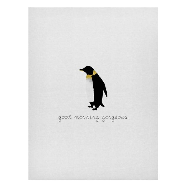 Quadros famosos Penguin Quote Good Morning Gorgeous