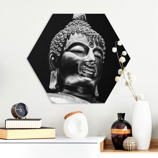 decoraçao para parede de cozinha Buddha Statue Face