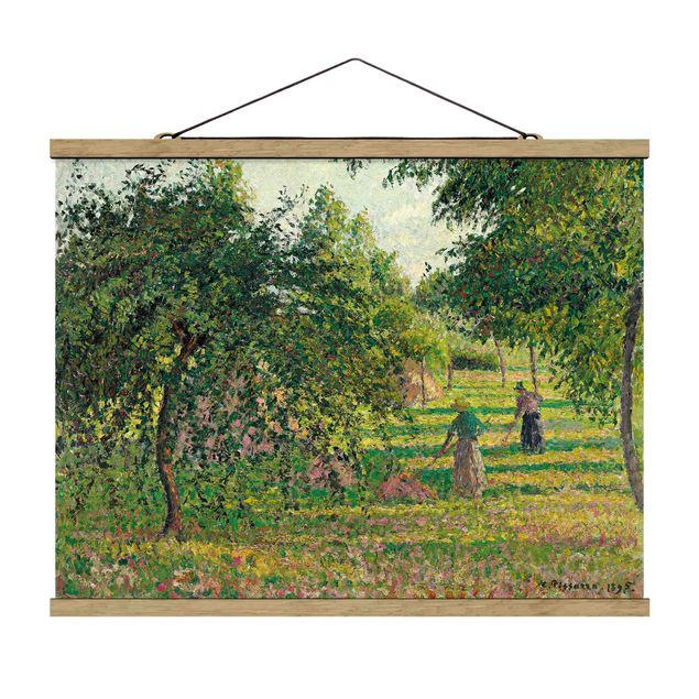 Quadros movimento artístico Pontilhismo Camille Pissarro - Apple Trees And Tedders, Eragny