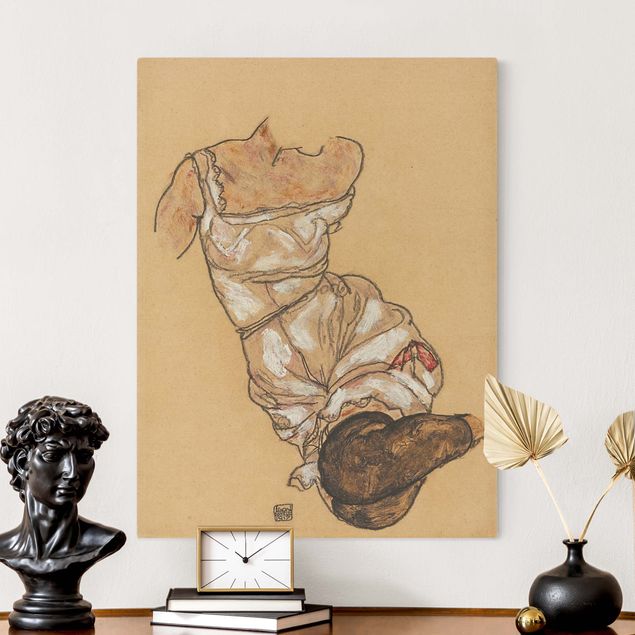 Quadros movimento artístico Expressionismo Egon Schiele - Female Torso In Underwear