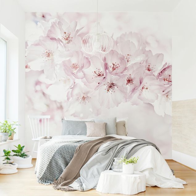 papel de parede para quarto de casal moderno A Touch Of Cherry Blossoms